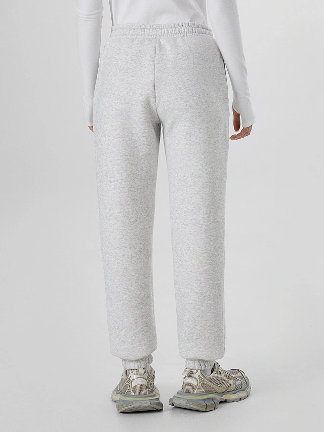 Теплые брюки женские серые с начесом - 3