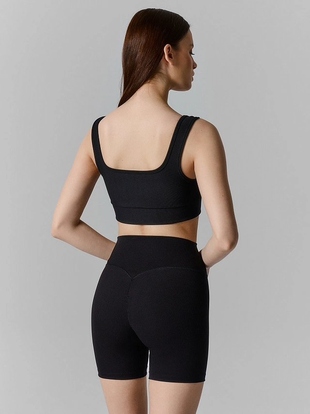 Топ женский спортивный черный - 4