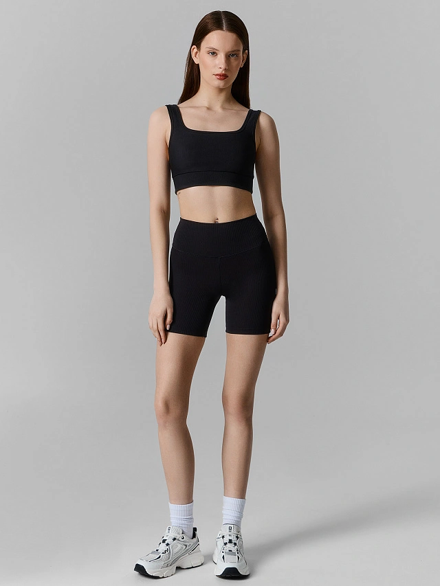 Топ женский спортивный черный - 5