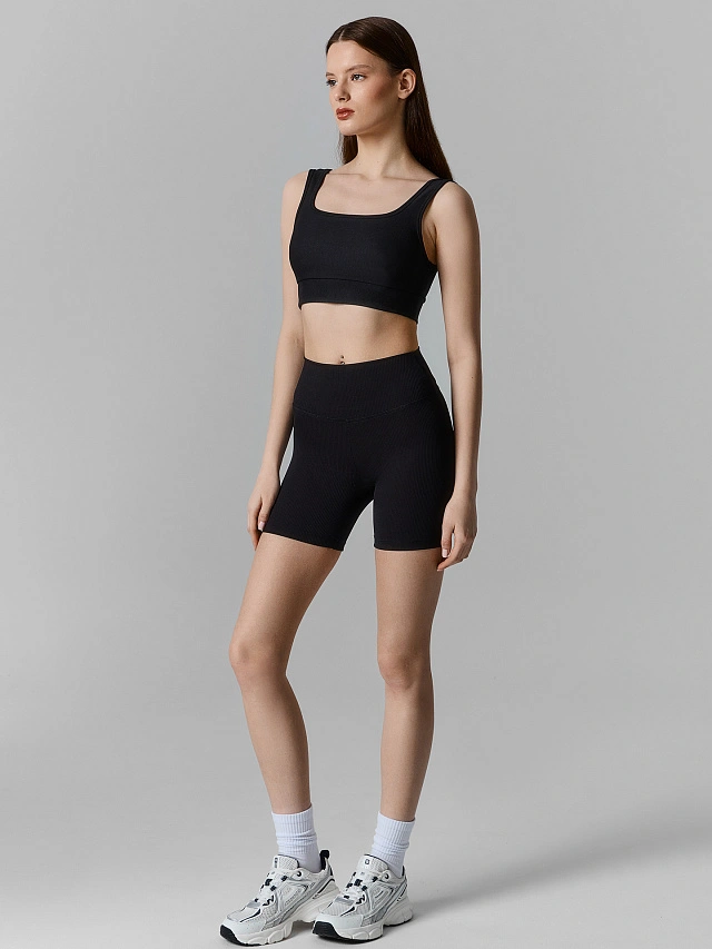 Топ женский спортивный черный - 6