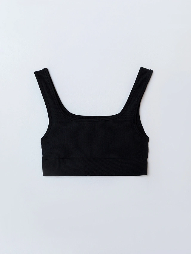 Топ женский спортивный черный - 9