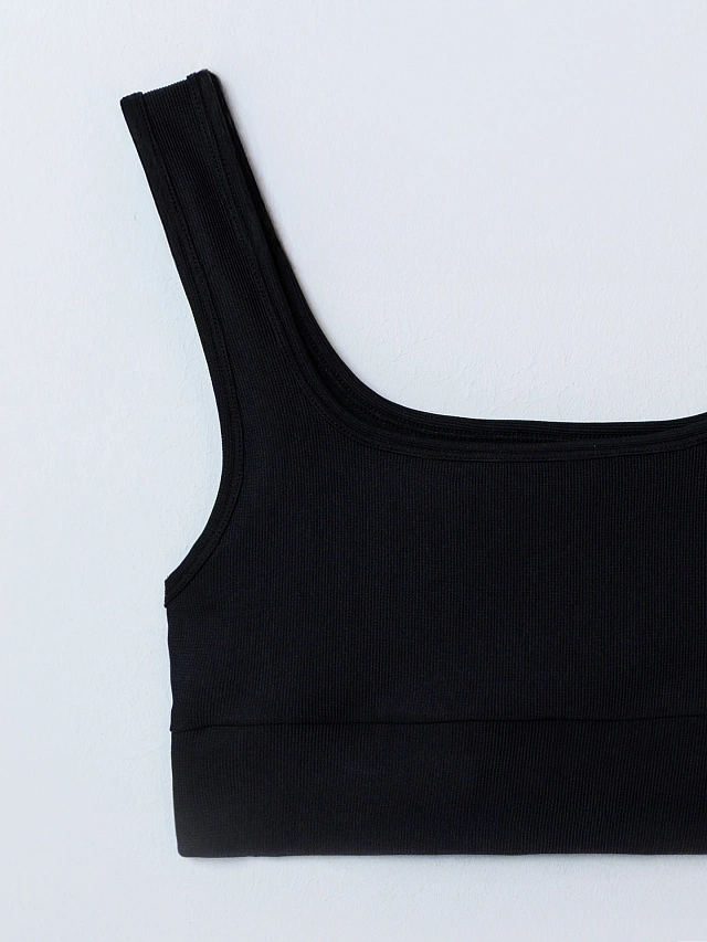 Топ женский спортивный черный - 11