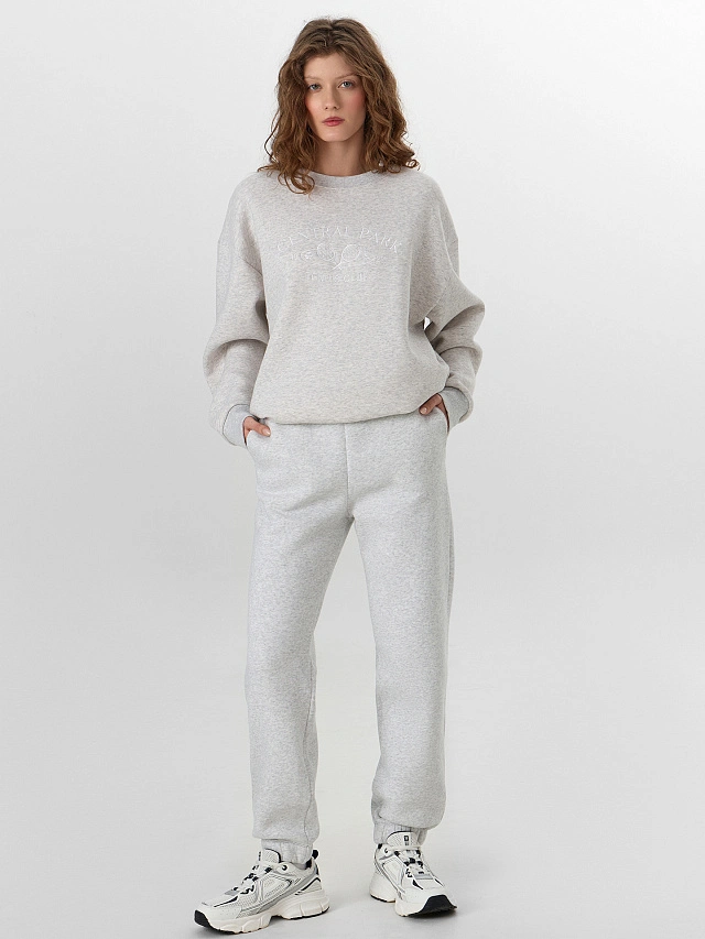 Теплые брюки женские серые - 5