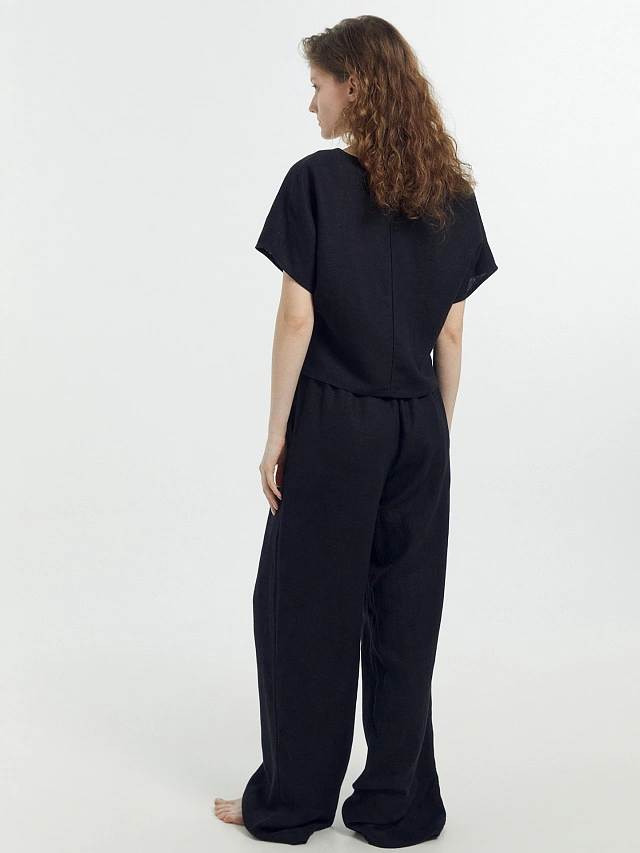 Брюки женские домашние черные - 2