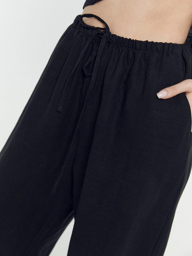 Брюки женские домашние черные - 4