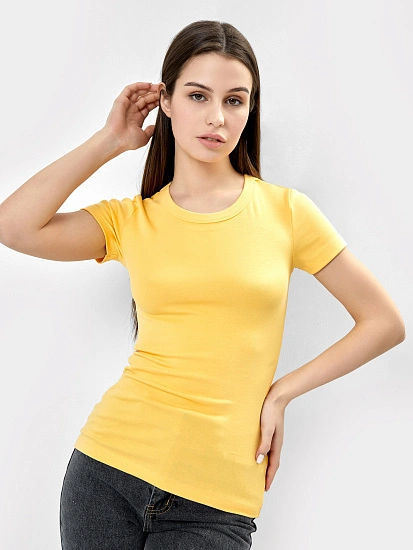 картинка Футболка женская в желтом цвете  от магазина стильной одежды Mark Formelle