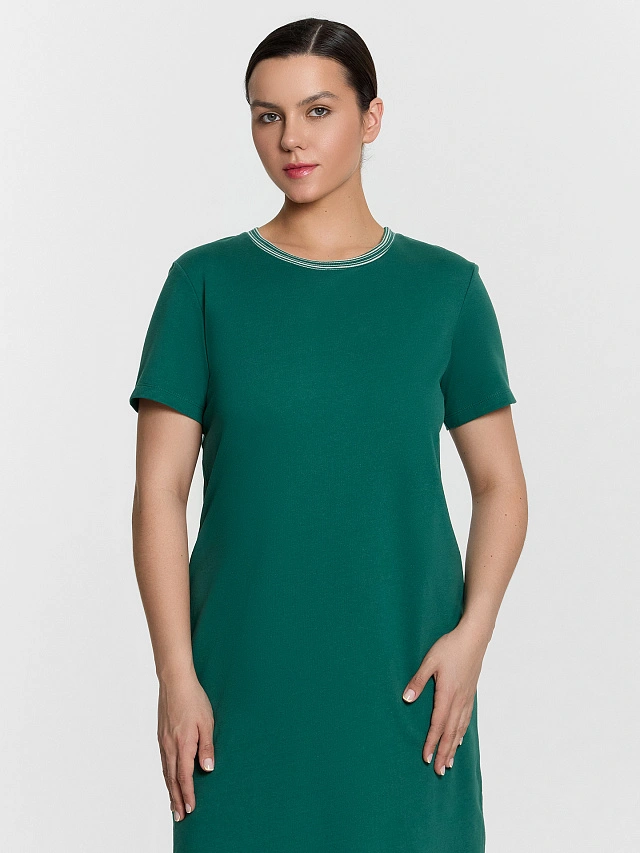 Платье женское в темно-зеленом цвете - 4