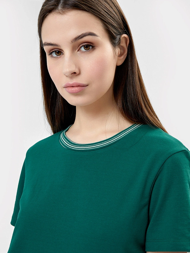 Платье женское в темно-зеленом цвете - 5