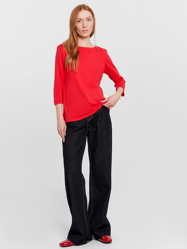 Джемпер женский красного цвета - 3