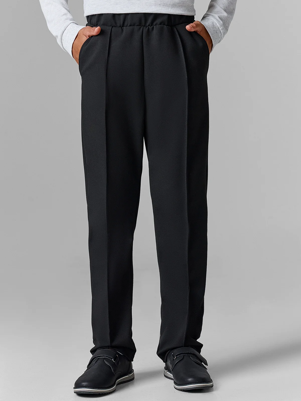 Брюки школьные для мальчиков черные - 4