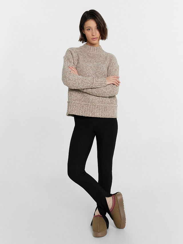 Брюки женские клеш с разрезами черные - 8