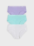 Трусы для девочки слипы мультипак (3 шт.) в бело-серых оттенках