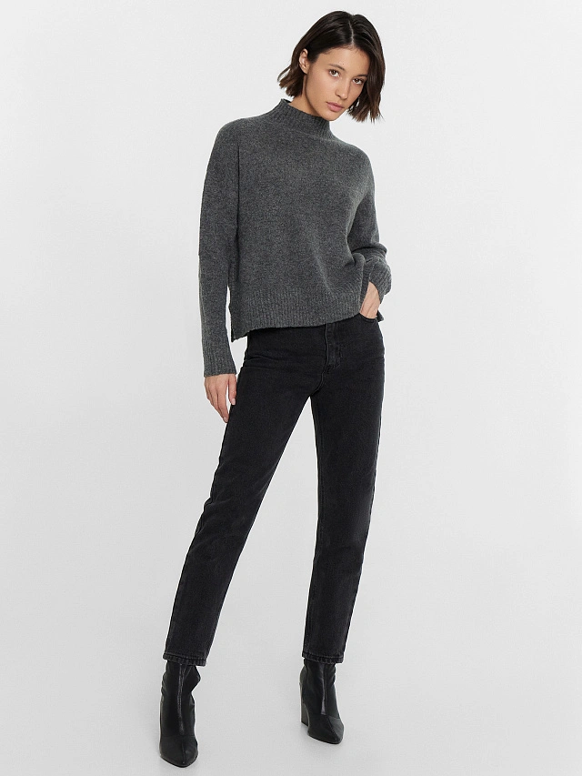 Брюки женские джинсовые черные - 5