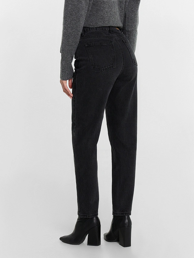 Брюки женские джинсовые черные - 6