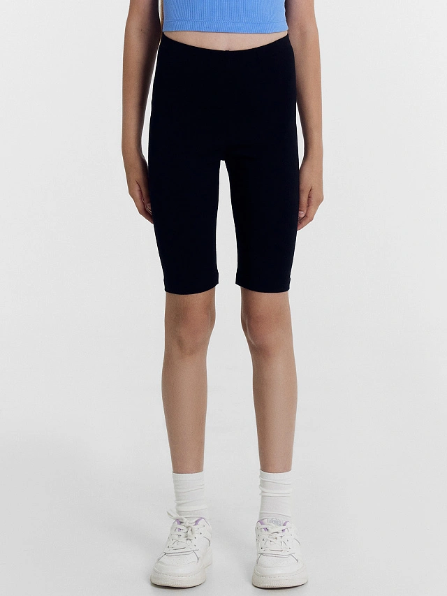 Шорты-велосипедки для девочек мультипак (2 шт.) в черном цвете - 2