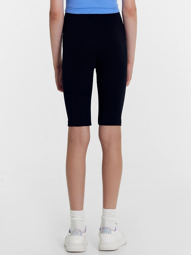 Шорты-велосипедки для девочек мультипак (2 шт.) в черном цвете - 3