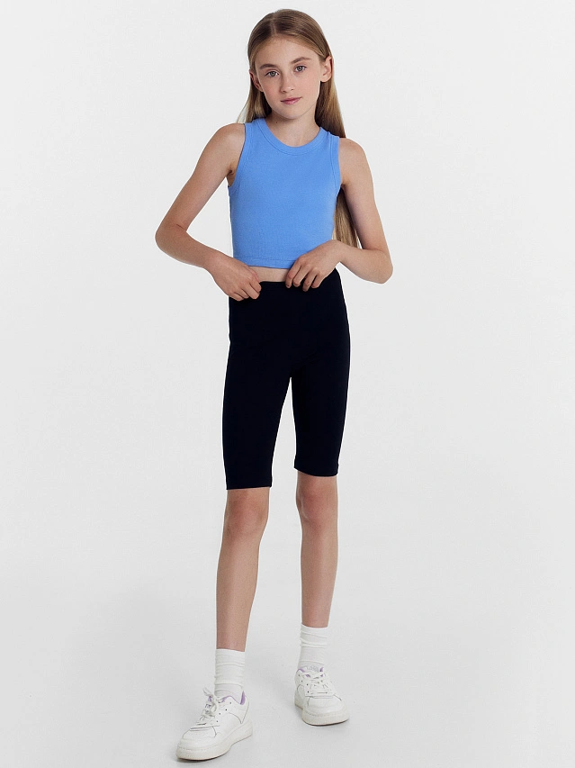 Шорты-велосипедки для девочек мультипак (2 шт.) в черном цвете - 4