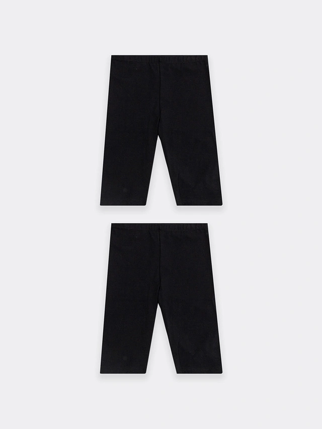 Шорты-велосипедки для девочек мультипак (2 шт.) в черном цвете - 6