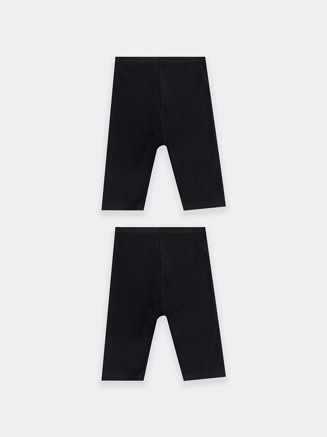 Шорты-велосипедки для девочек мультипак (2 шт.) в черном цвете - 7