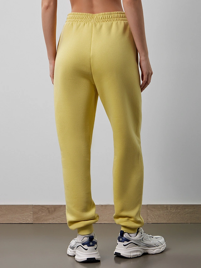 Теплые брюки женские желтые - 5