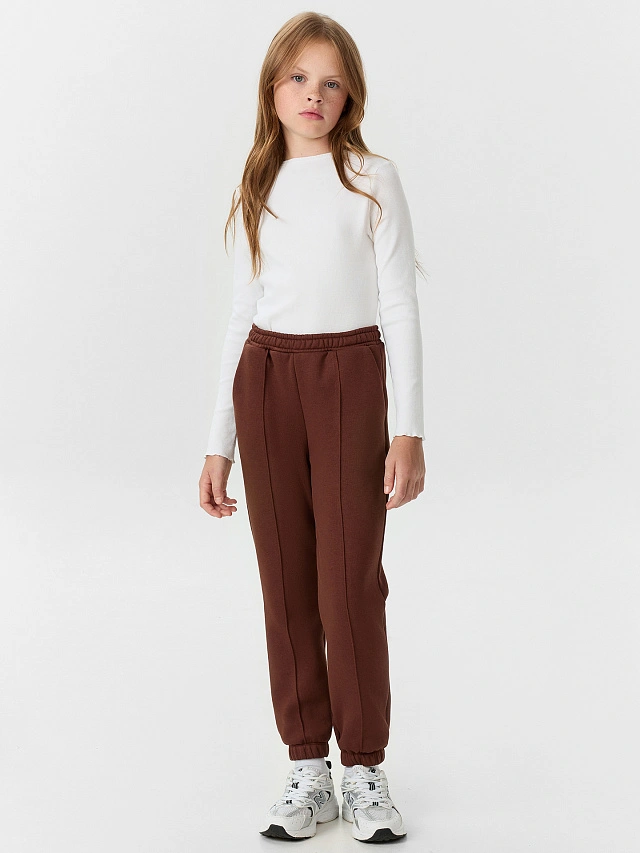 Брюки для девочек в коричневом цвете - 3
