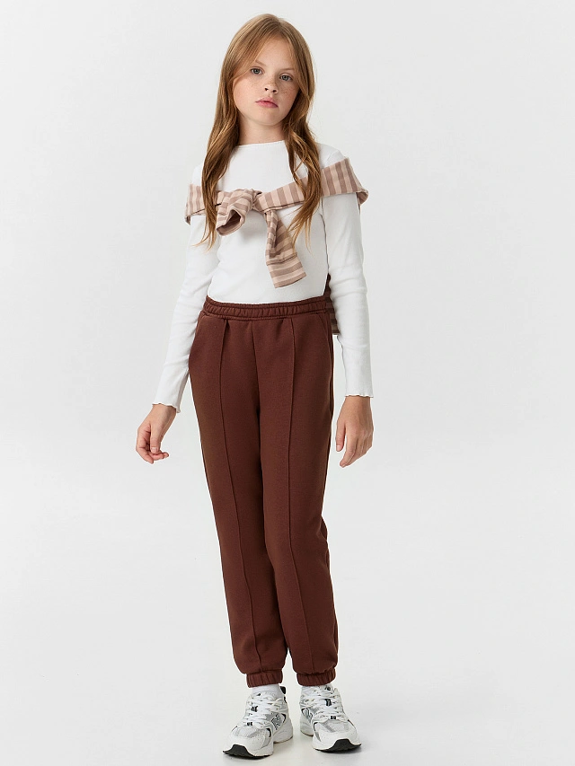 Брюки для девочек в коричневом цвете - 5