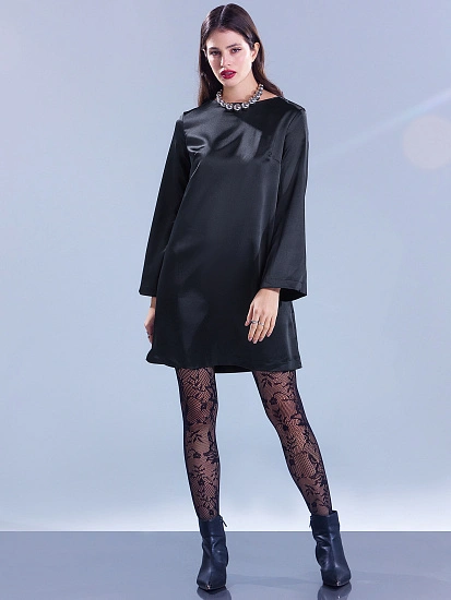 картинка Платье женское черное с широкими рукавами от магазина стильной одежды Mark Formelle