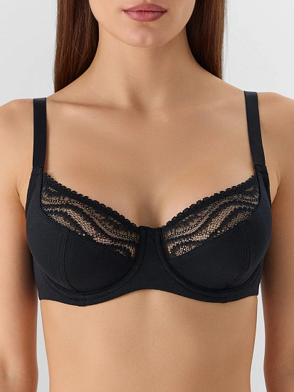 картинка Бюстгальтер макси женский черный  от магазина стильной одежды Mark Formelle