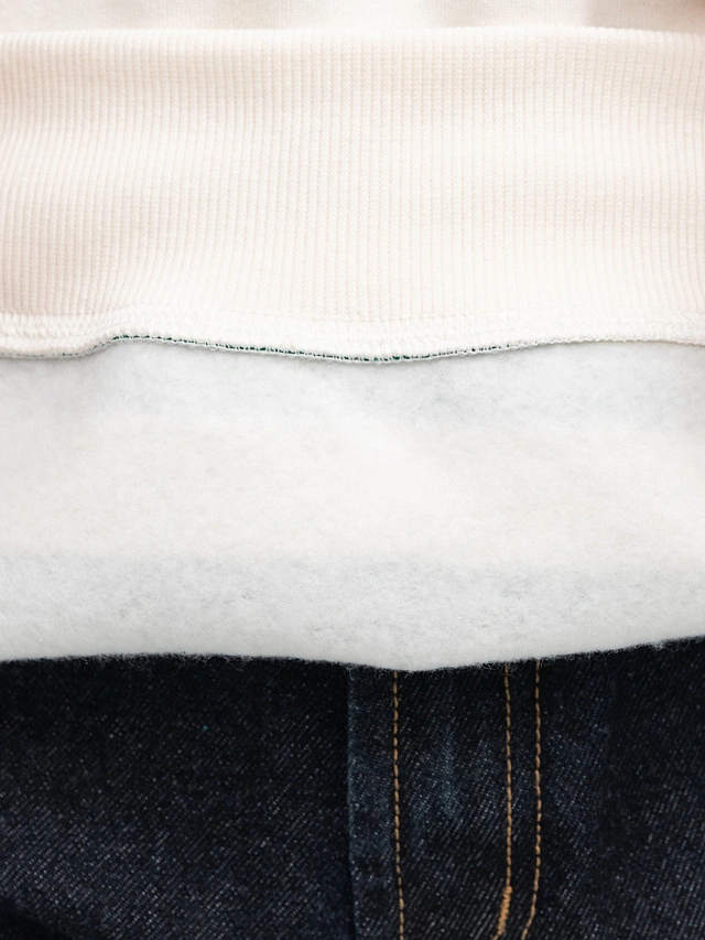 Свитшот женский в молочно-зеленую полоску - 8