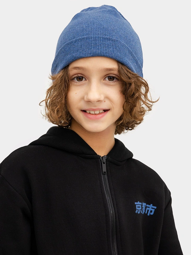 Шапка детская в синем цвете - 2