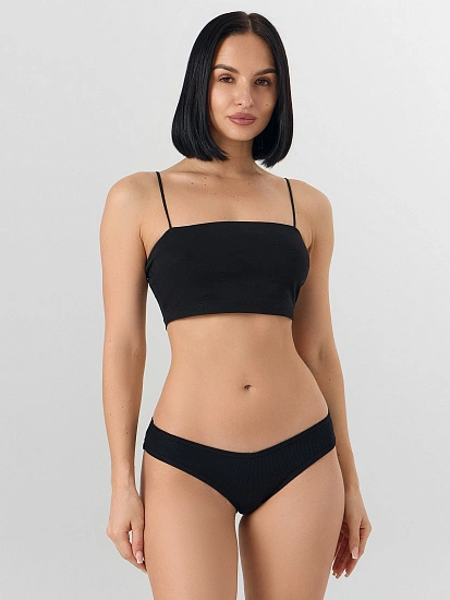 картинка Трусы бразилиана женские черные от магазина стильной одежды Mark Formelle