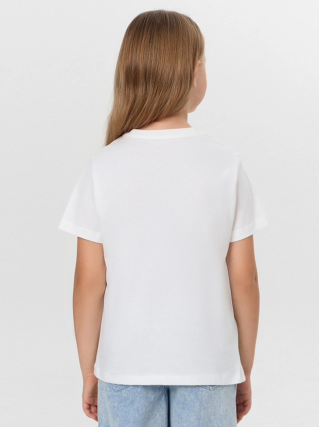 Футболка для девочек мультипак (2 шт.) в белом цвете - 3