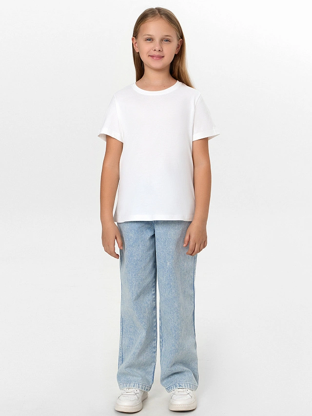 Футболка для девочек мультипак (2 шт.) в белом цвете - 4