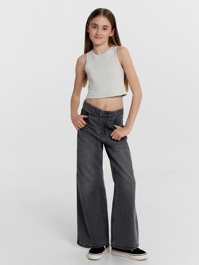 Топ для девочек в сером цвете - 3