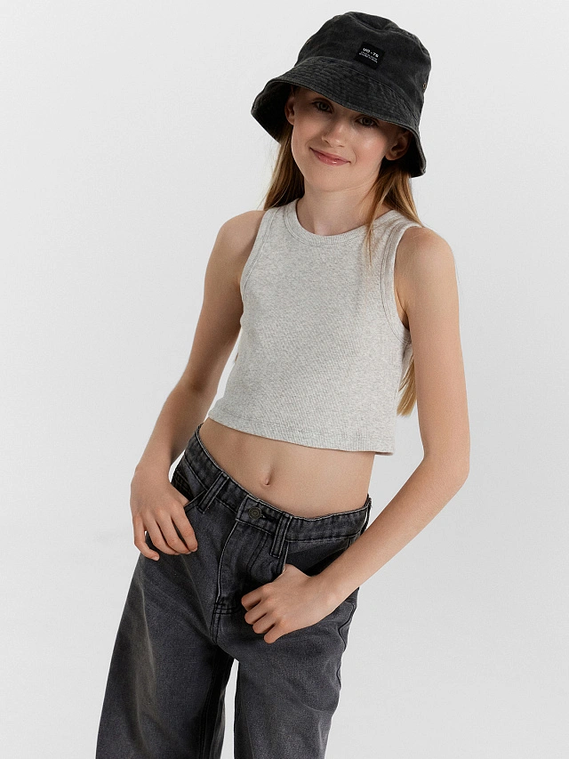 Топ для девочек в сером цвете - 5