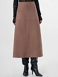 Юбка женская бежевая "под замшу"