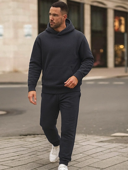 картинка Теплый комплект мужской серый из футера с начесом от магазина мужской одежды Mark Formelle