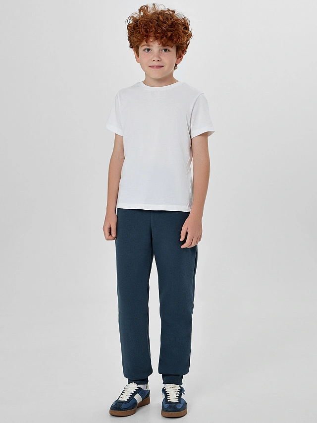 Брюки для мальчиков в серо-синем цвете - 4