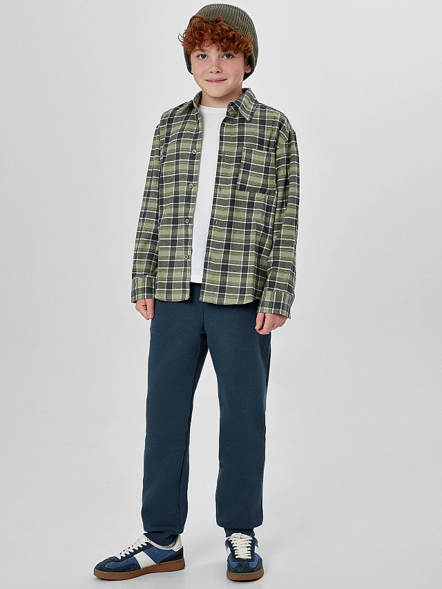 Брюки для мальчиков в серо-синем цвете - 6