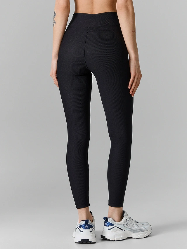 Легинсы спортивные женские черные - 4