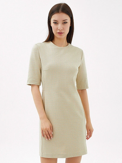 картинка Платье женское коричневое с паттерном "лапка" от магазина стильной одежды Mark Formelle