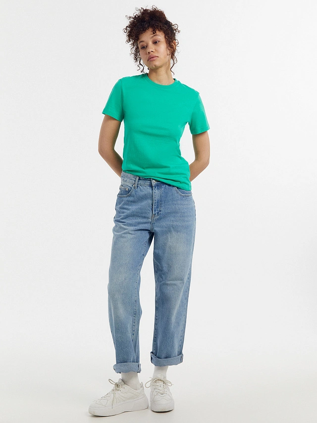 Футболка женская в зеленом цвете - 3