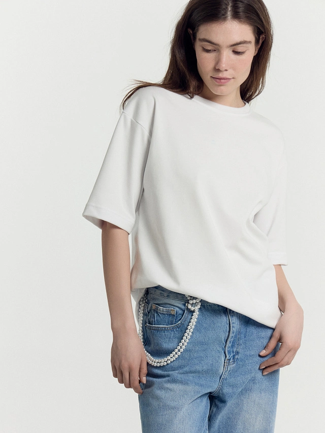 Футболка женская в белом цвете - 8