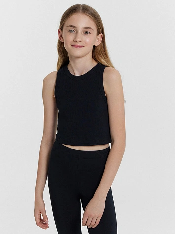 Топ для девочек в черном цвете