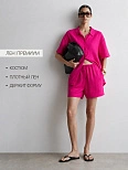 Комплект домашний женский розовый льняной