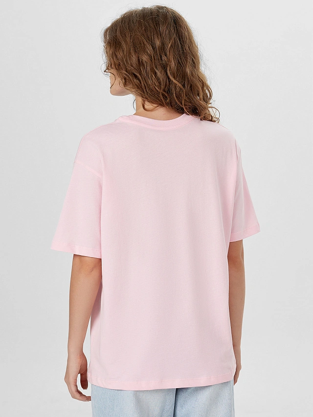 Футболка женская в пастельно-розовом цвете - 3