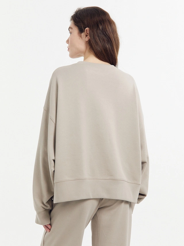 Свитшот женский в кофейно-коричневом цвете - 2