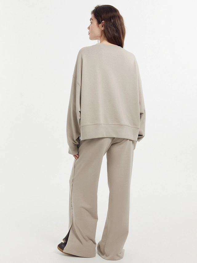 Свитшот женский в кофейно-коричневом цвете - 4