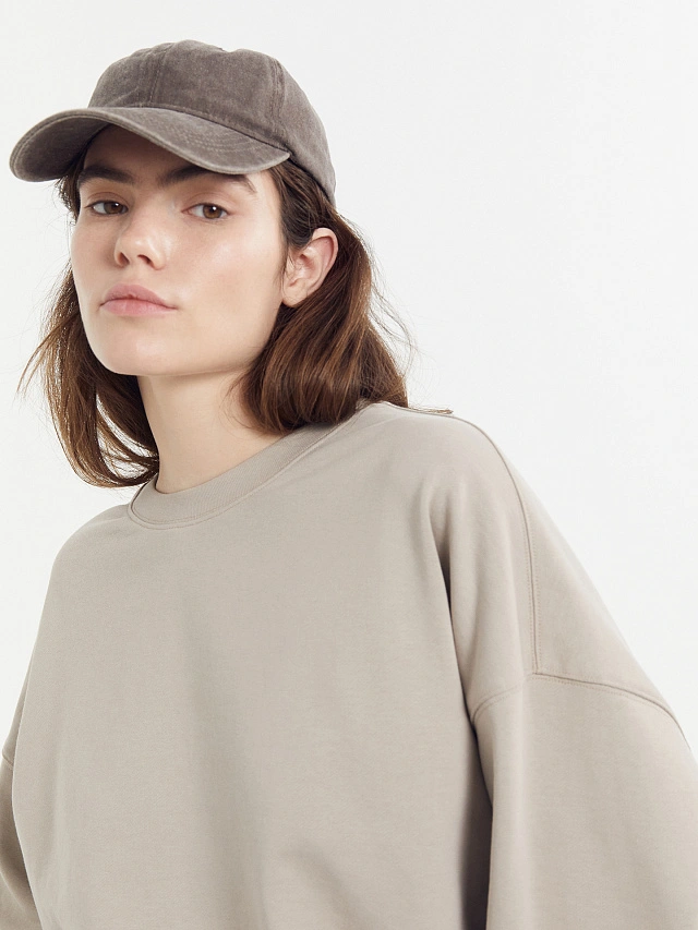 Свитшот женский в кофейно-коричневом цвете - 5