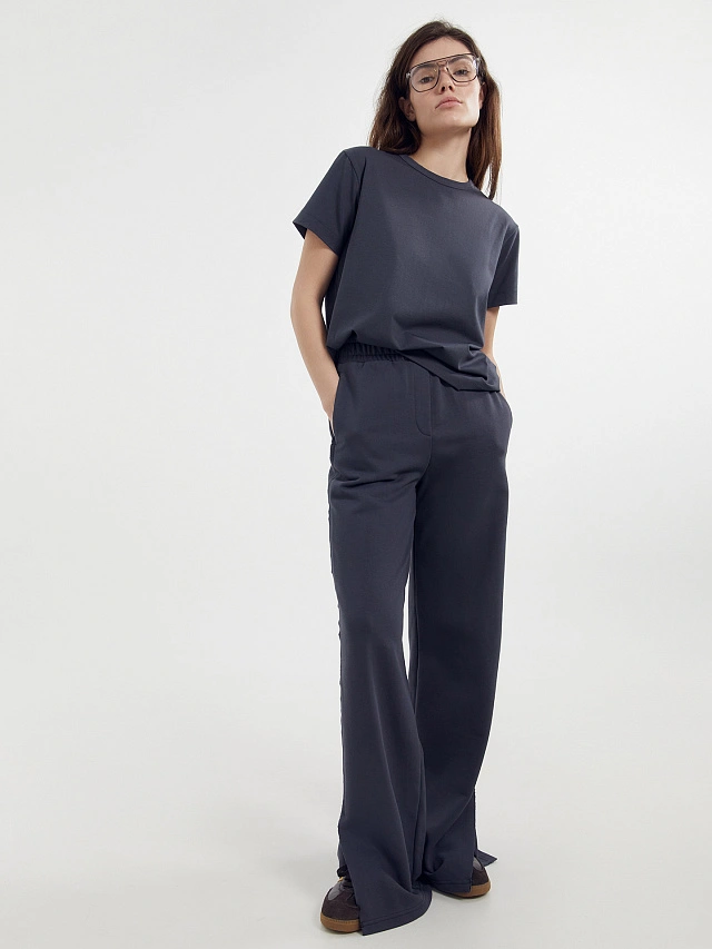 Брюки женские в графитово-сером цвете - 6